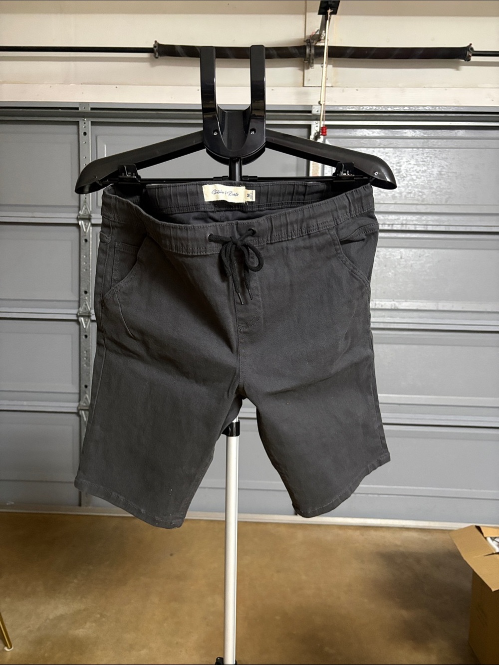 Men's grey Drawstring Casual Shorts